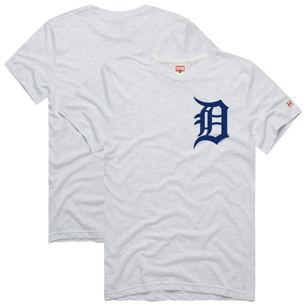 Detroit Tigers Homage Hyper Local Refresh Tri-Blend T-Shirt - Ash T-shirts
