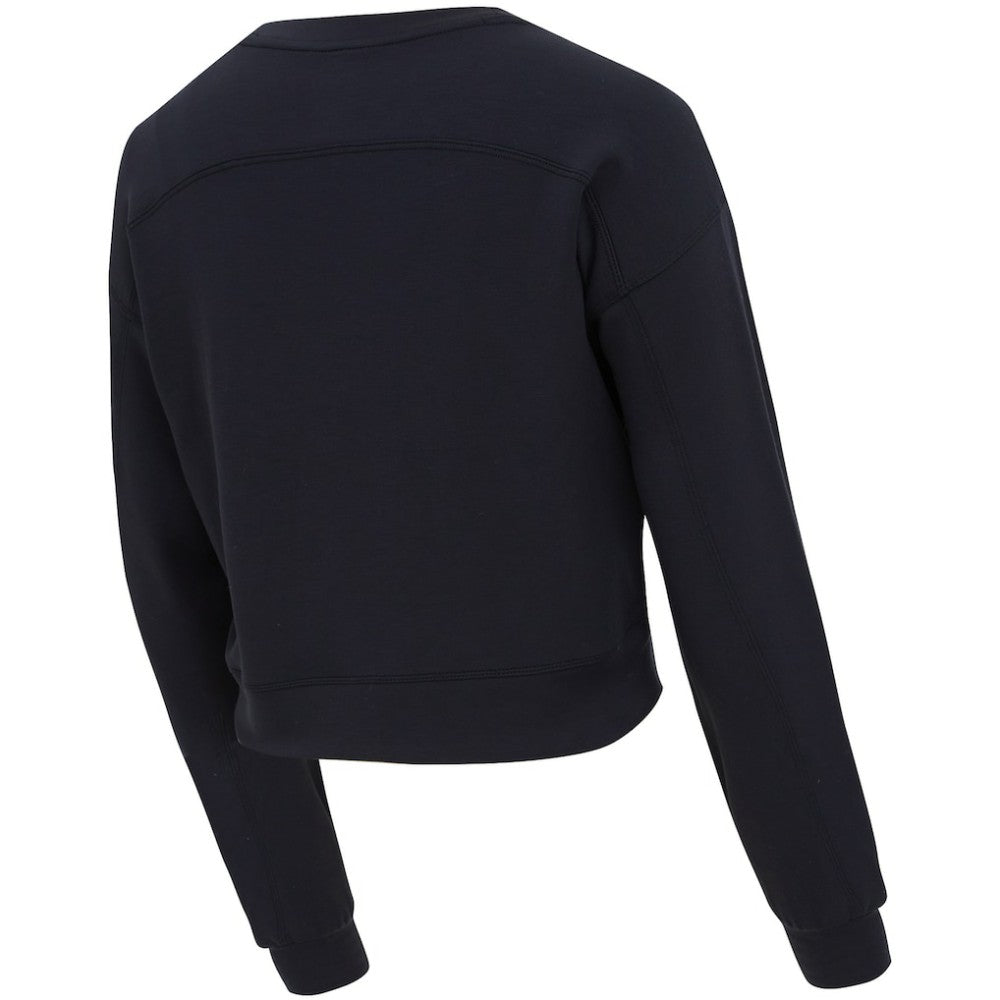 USWNT Concepts Sport Women's Tri-Blend Darby Knit Long Sleeve Crop Top Black