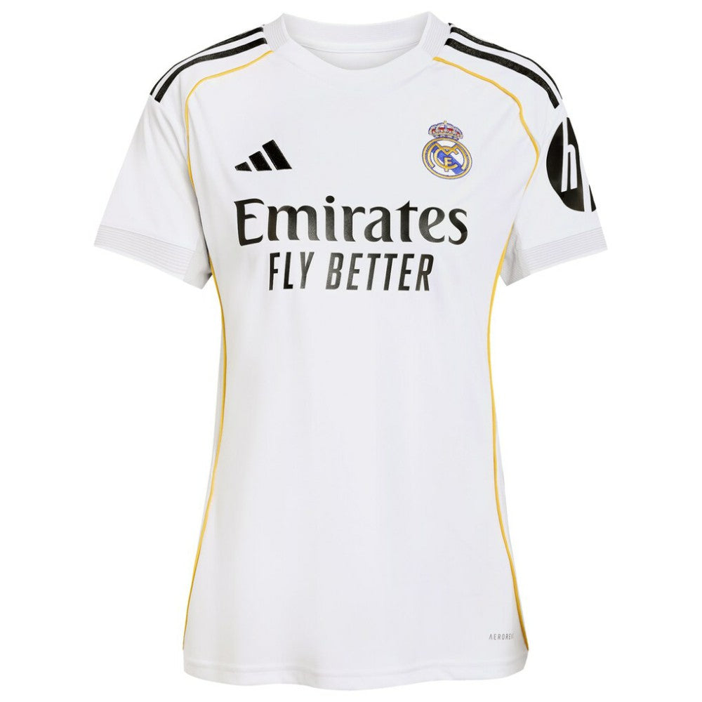 Kylian Mbappé Real Madrid Women's 2025/26 Home Replica Player Jersey White - Adidas for sale