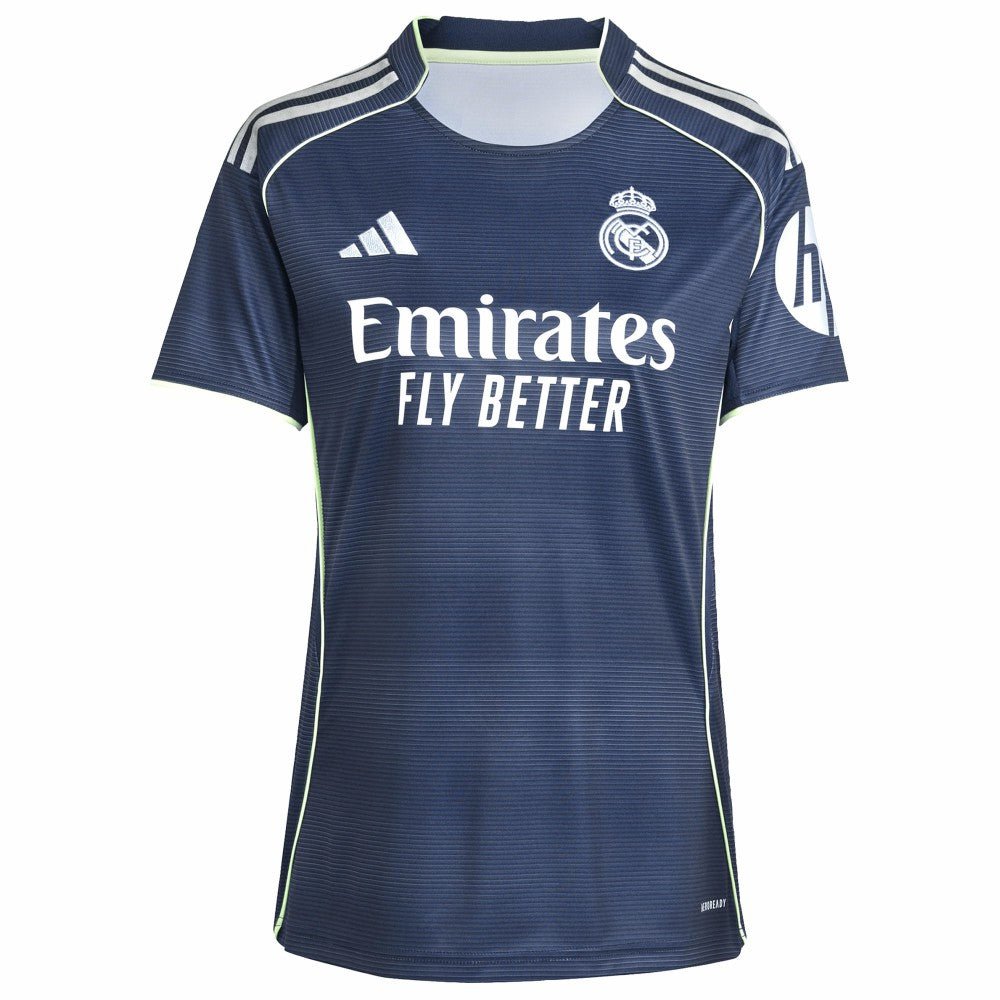 Kylian Mbappé Real Madrid Women's 2025/26 Away Replica Player Jersey Blue - Adidas for sale