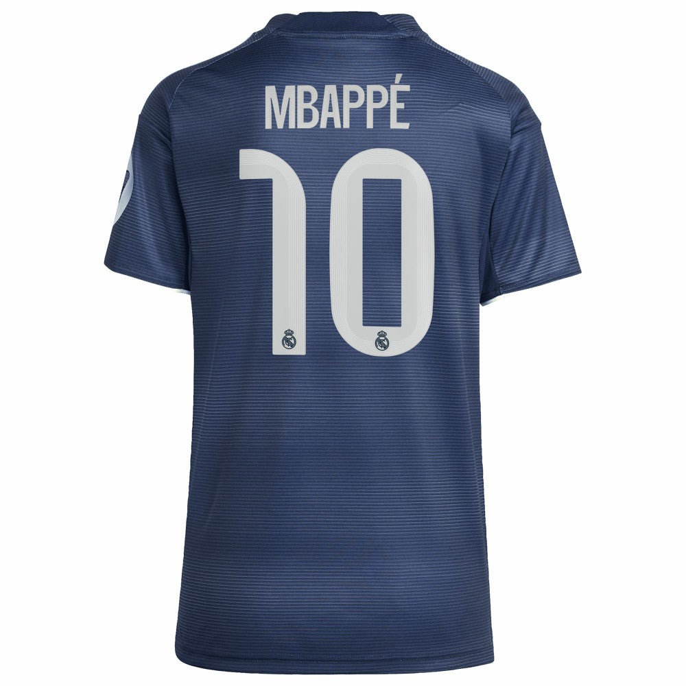Kylian Mbappé Real Madrid Women's 2025/26 Away Replica Player Jersey Blue - Adidas for sale