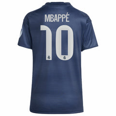 Kylian Mbappé Real Madrid Women's 2025/26 Away Replica Player Jersey Blue - Adidas for sale