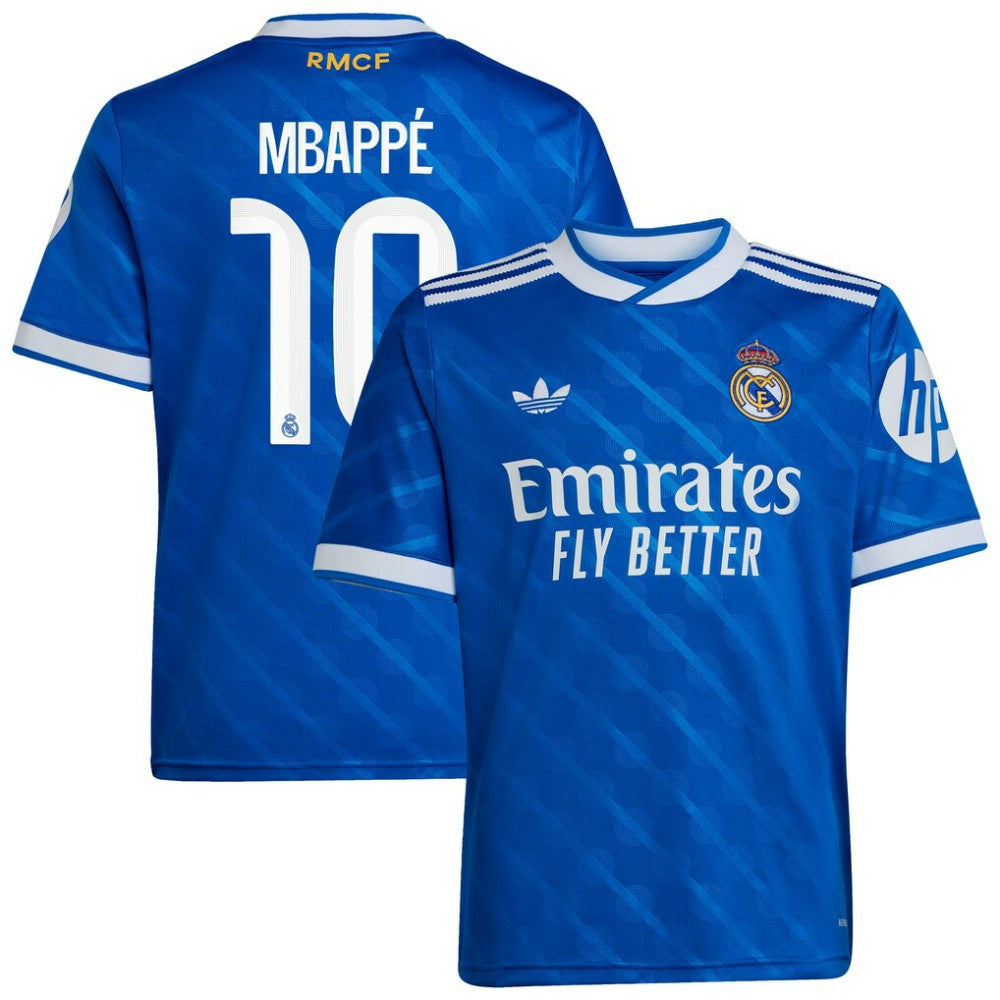 Kylian Mbappé Real Madrid Youth 2025/26 Third Replica Player Jersey Blue - Adidas outlet