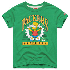 Green Bay Packers Homage x The Simpsons Youth Tri-Blend T-Shirt - Kelly Green T-shirts