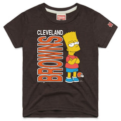 Cleveland Browns Homage x The Simpsons Youth Tri-Blend T-Shirt - Brown T-shirts