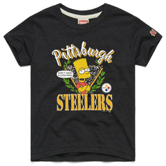 Pittsburgh Steelers Homage x The Simpsons Youth Tri-Blend T-Shirt - Black T-shirts