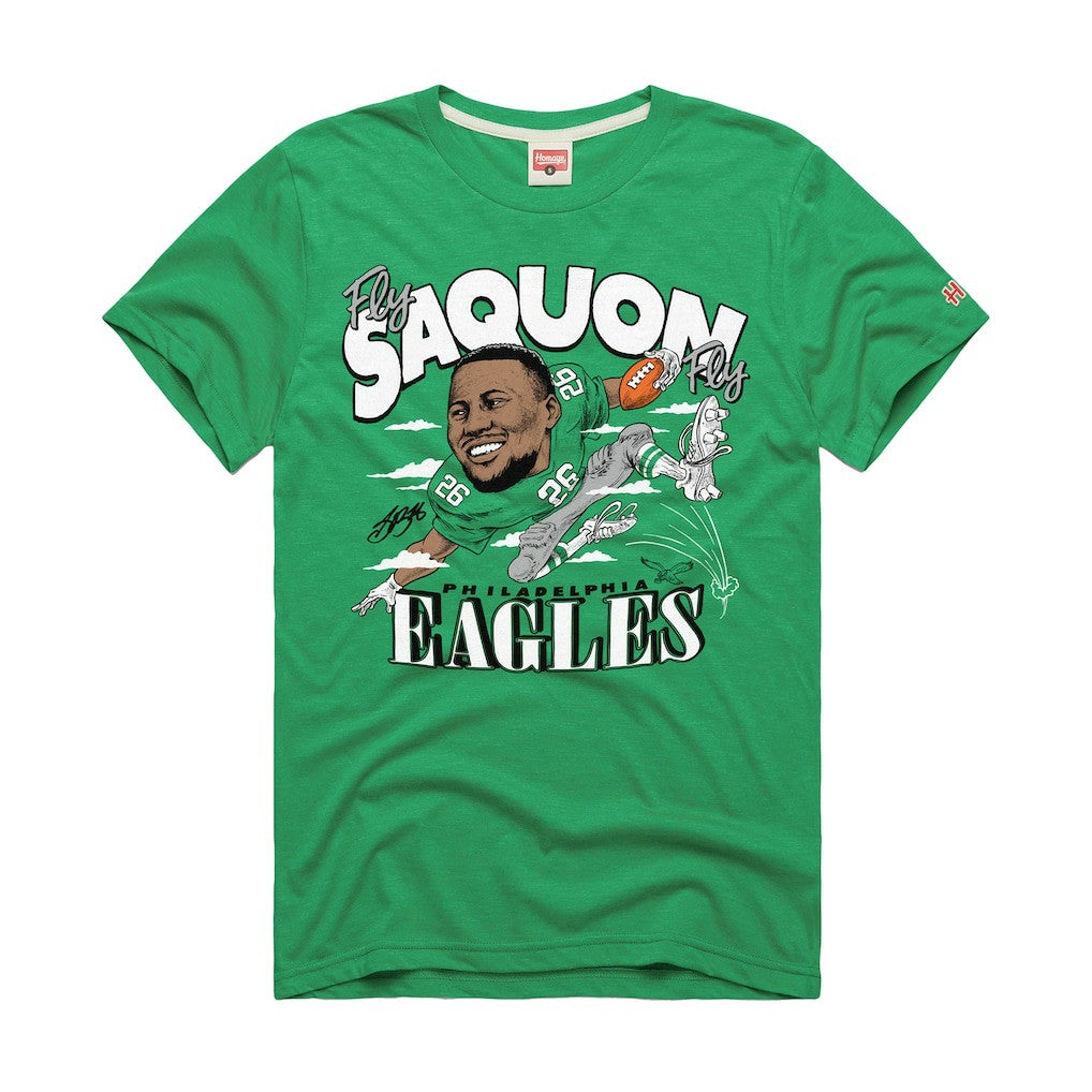 Saquon Barkley Philadelphia Eagles Homage Unisex Caricature Player Graphic Tri-Blend T-Shirt - Kelly Green T-shirts