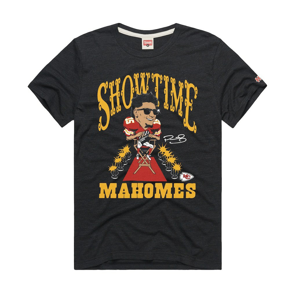Patrick Mahomes Kansas City Chiefs Homage Unisex Caricature Player Graphic Tri-Blend T-Shirt - Charcoal T-shirts