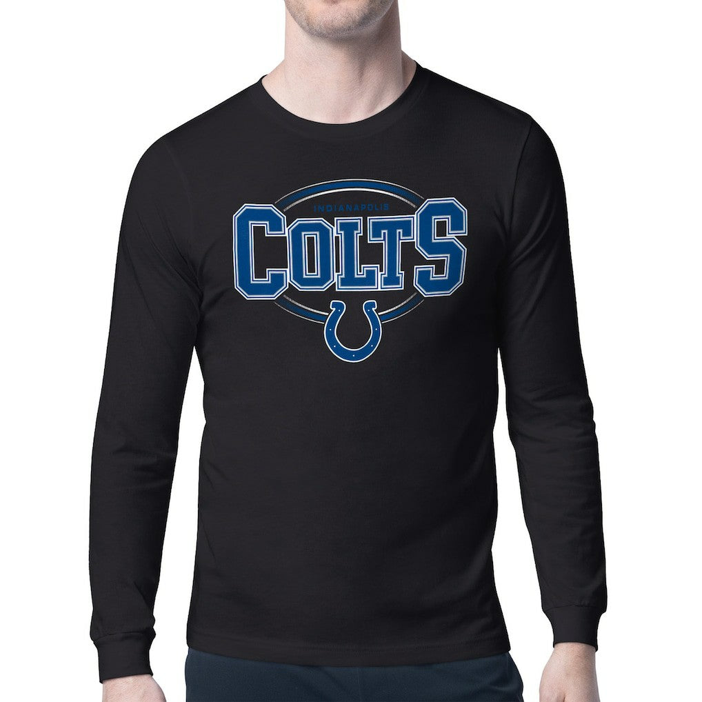 Indianapolis Colts Starter Team Track Graphic Long Sleeve T-Shirt - Black T-shirts