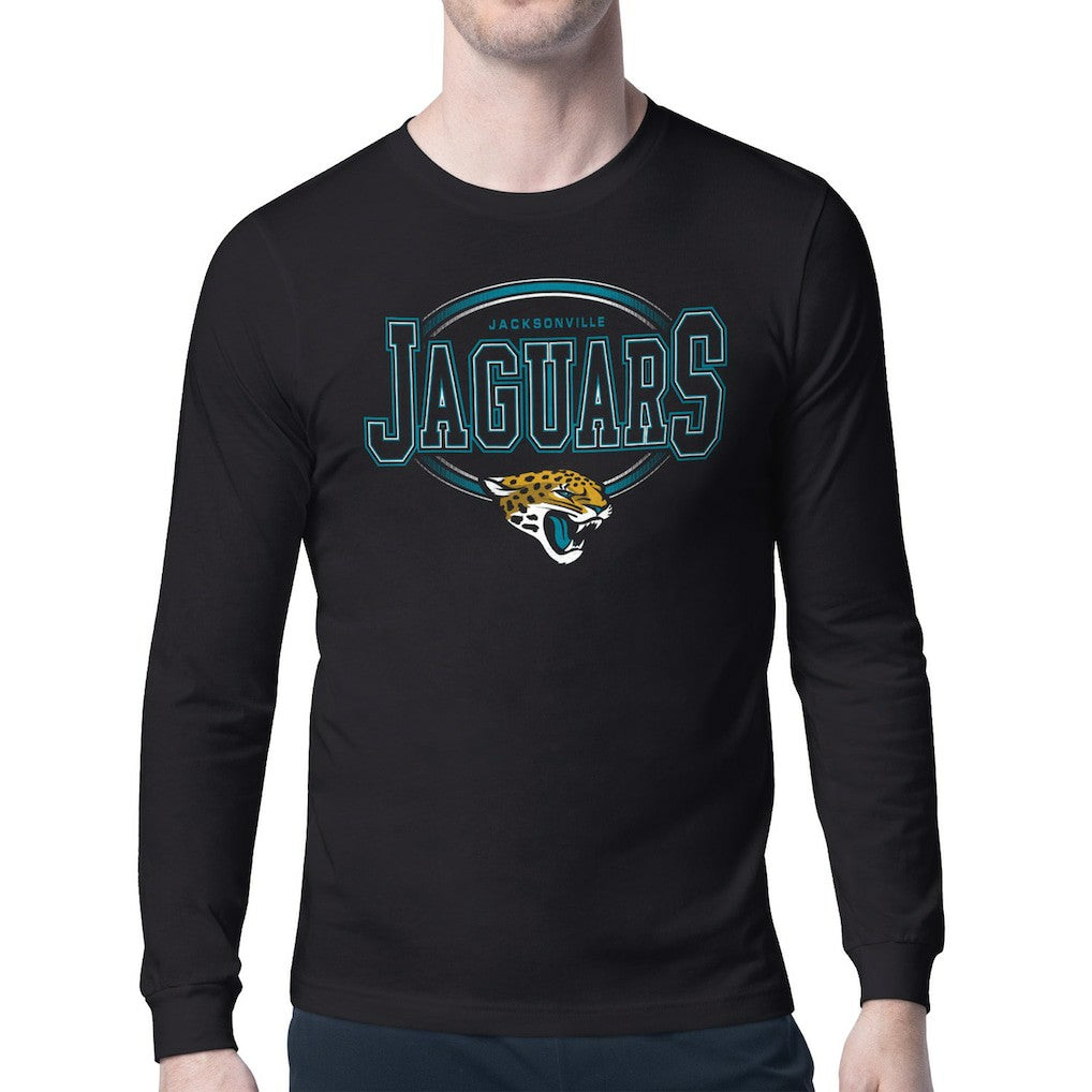 Jacksonville Jaguars Starter Team Track Graphic Long Sleeve T-Shirt - Black T-shirts