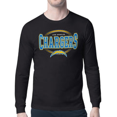 Los Angeles Chargers Starter Team Track Graphic Long Sleeve T-Shirt - Black T-shirts