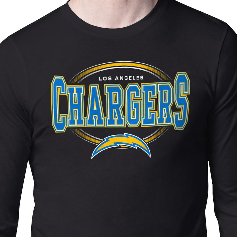 Los Angeles Chargers Starter Team Track Graphic Long Sleeve T-Shirt - Black T-shirts