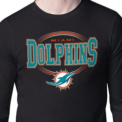Miami Dolphins Starter Team Track Graphic Long Sleeve T-Shirt - Black T-shirts