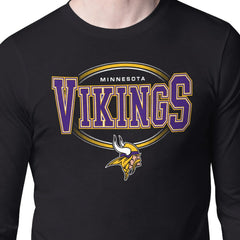 Minnesota Vikings Starter Team Track Graphic Long Sleeve T-Shirt - Black T-shirts