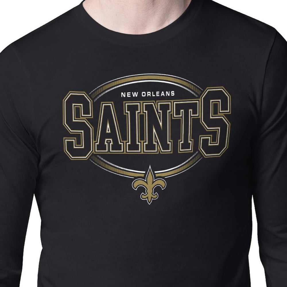 New Orleans Saints Starter Team Track Graphic Long Sleeve T-Shirt - Black T-shirts