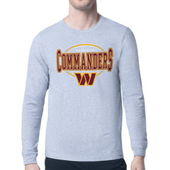 Washington Commanders Starter Team Track Graphic Long Sleeve T-Shirt - Heather Gray T-shirts