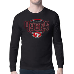 San Francisco 49ers Starter Team Track Graphic Long Sleeve T-Shirt - Black T-shirts