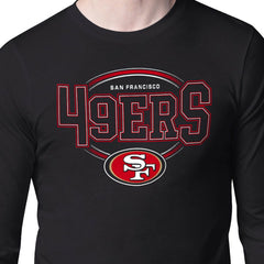 San Francisco 49ers Starter Team Track Graphic Long Sleeve T-Shirt - Black T-shirts