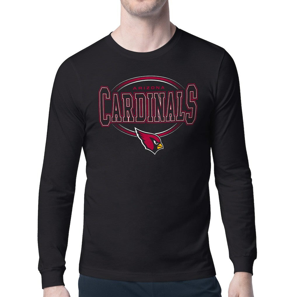 Arizona Cardinals Starter Team Track Graphic Long Sleeve T-Shirt - Black T-shirts