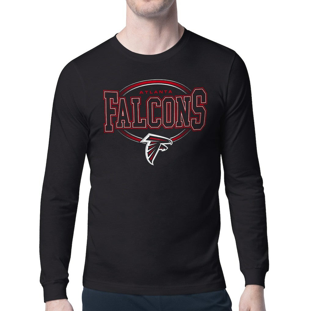 Atlanta Falcons Starter Team Track Graphic Long Sleeve T-Shirt - Black T-shirts