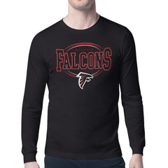 Atlanta Falcons Starter Team Track Graphic Long Sleeve T-Shirt - Black T-shirts