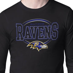 Baltimore Ravens Starter Team Track Graphic Long Sleeve T-Shirt - Black T-shirts