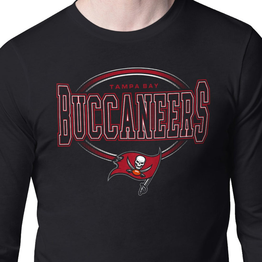 Tampa Bay Buccaneers Starter Team Track Graphic Long Sleeve T-Shirt - Black T-shirts