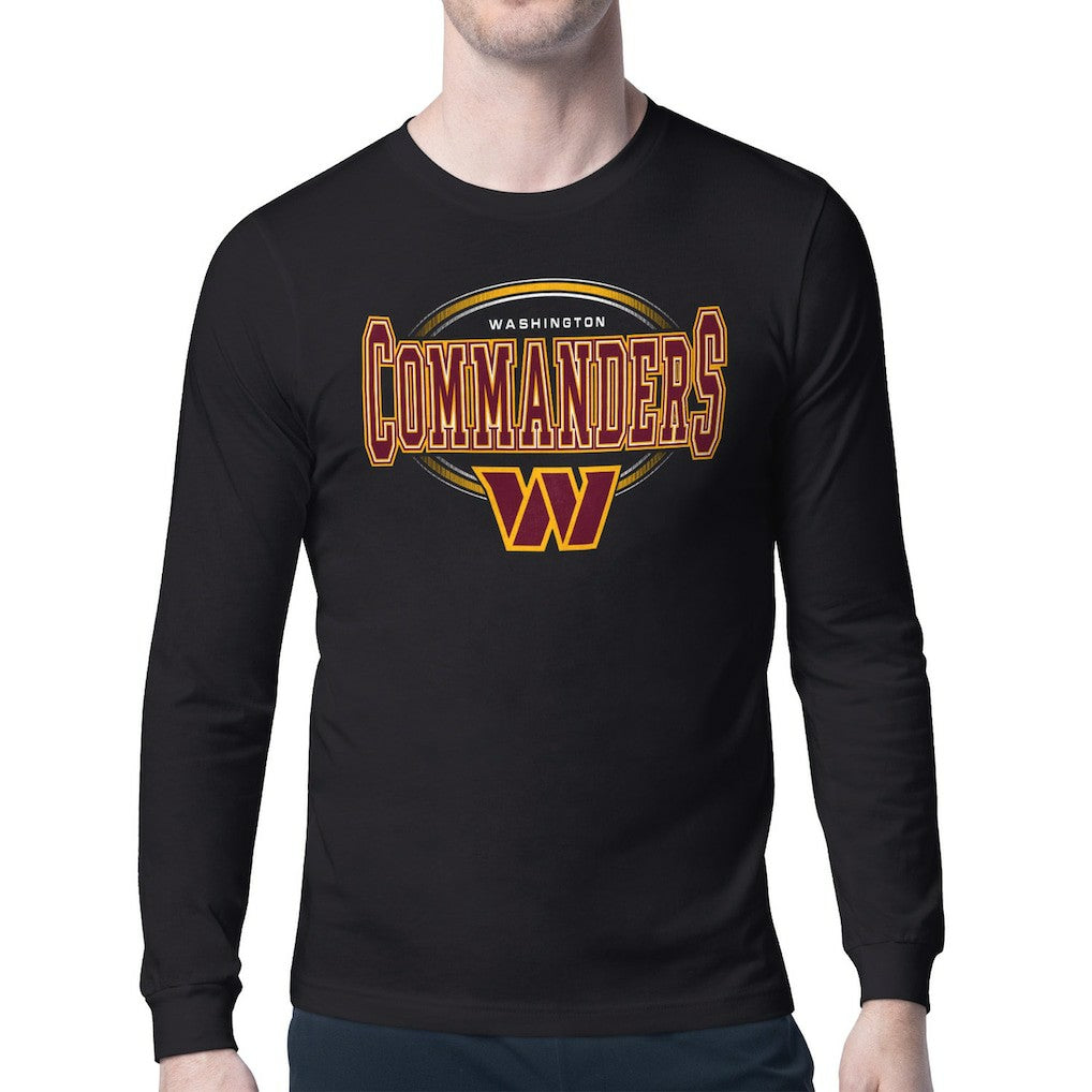 Washington Commanders Starter Team Track Graphic Long Sleeve T-Shirt - Black T-shirts