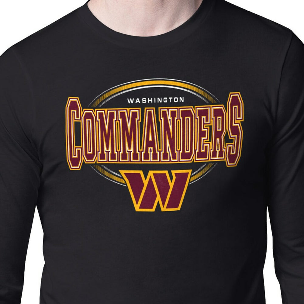 Washington Commanders Starter Team Track Graphic Long Sleeve T-Shirt - Black T-shirts