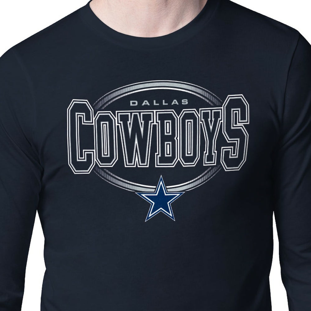 Dallas Cowboys Starter Team Track Graphic Long Sleeve T-Shirt - Navy T-shirts