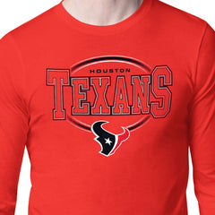 Houston Texans Starter Team Track Graphic Long Sleeve T-Shirt - Red T-shirts