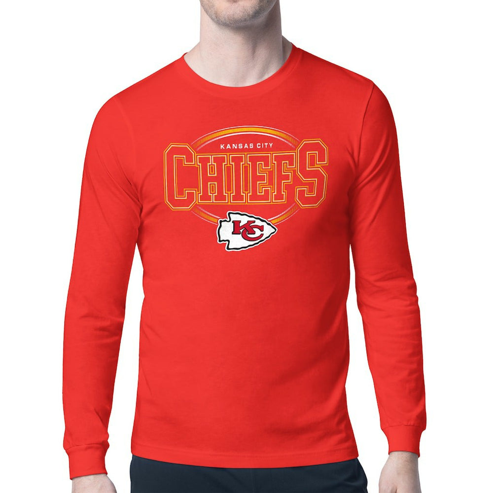 Kansas City Chiefs Starter Team Track Graphic Long Sleeve T-Shirt - Red T-shirts