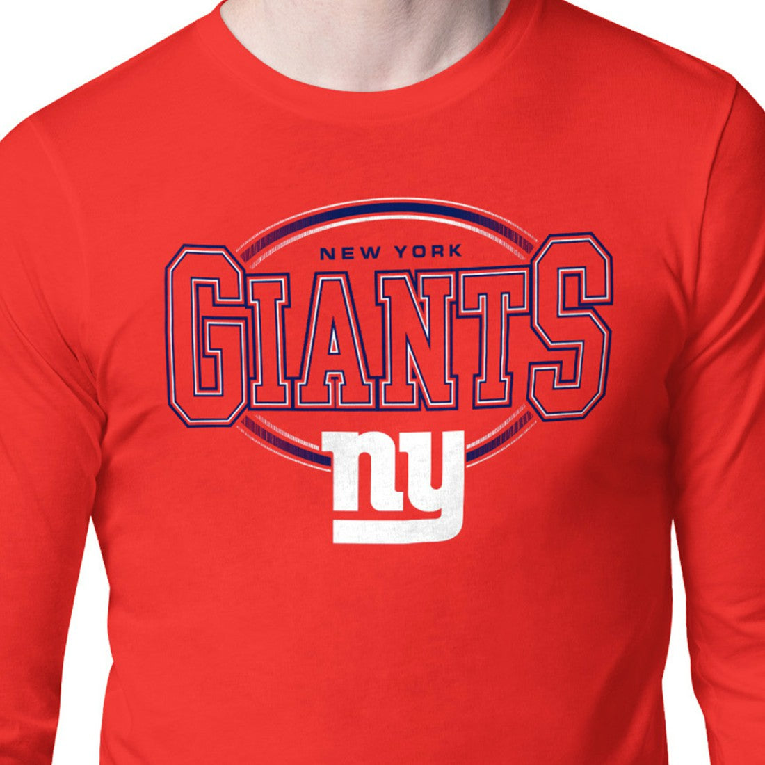 New York Giants Starter Team Track Graphic Long Sleeve T-Shirt - Red T-shirts