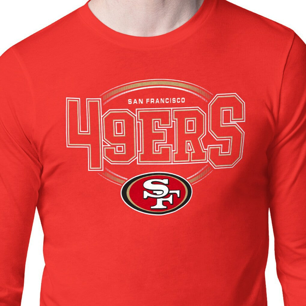 San Francisco 49ers Starter Team Track Graphic Long Sleeve T-Shirt - Scarlet T-shirts