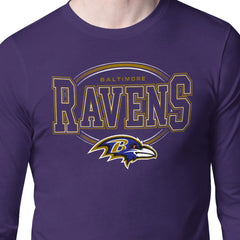 Baltimore Ravens Starter Team Track Graphic Long Sleeve T-Shirt - Purple T-shirts