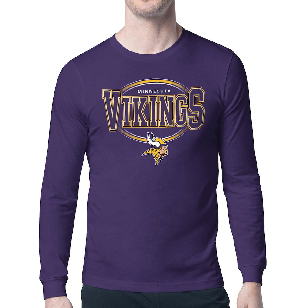 Minnesota Vikings Starter Team Track Graphic Long Sleeve T-Shirt - Purple T-shirts