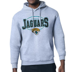 Jacksonville Jaguars Starter Team Track Graphic Pullover Hoodie - Heather Gray Hoodies