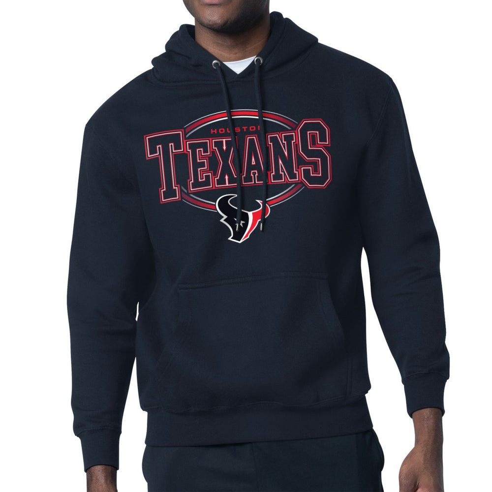 Houston Texans Starter Team Track Graphic Pullover Hoodie - Navy Hoodies
