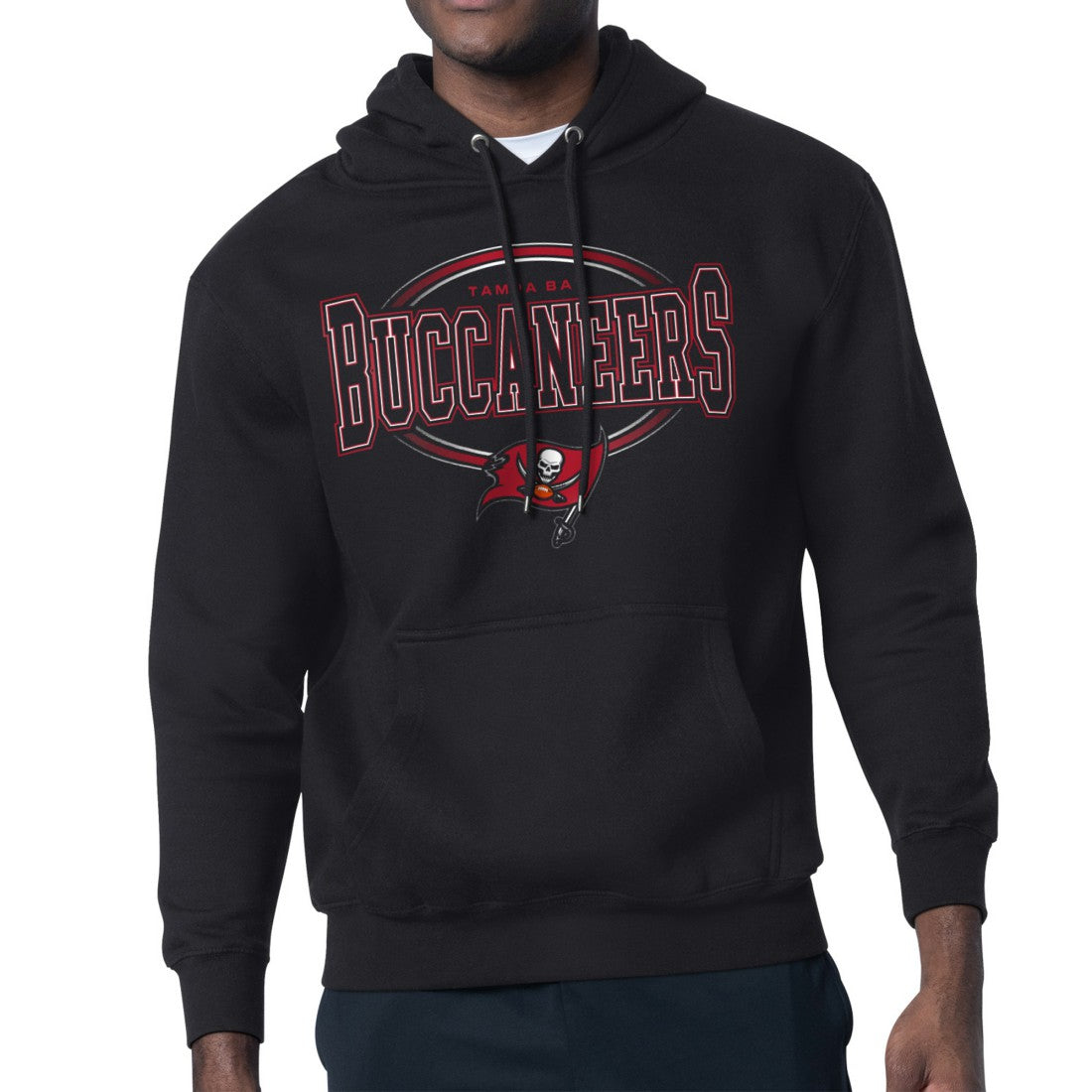 Tampa Bay Buccaneers Starter Team Track Graphic Pullover Hoodie - Black Hoodies