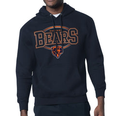 Chicago Bears Starter Team Track Graphic Pullover Hoodie - Navy Hoodies