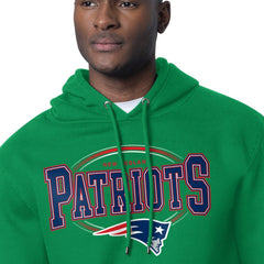 New England Patriots Starter Team Track Graphic Pullover Hoodie - Kelly Green Hoodies