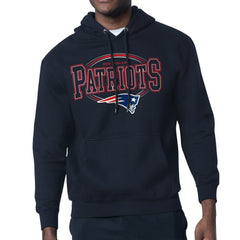 New England Patriots Starter Team Track Graphic Pullover Hoodie - Navy Hoodies