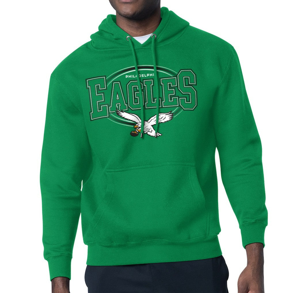 Philadelphia Eagles Starter Team Track Graphic Pullover Hoodie - Kelly Green Hoodies