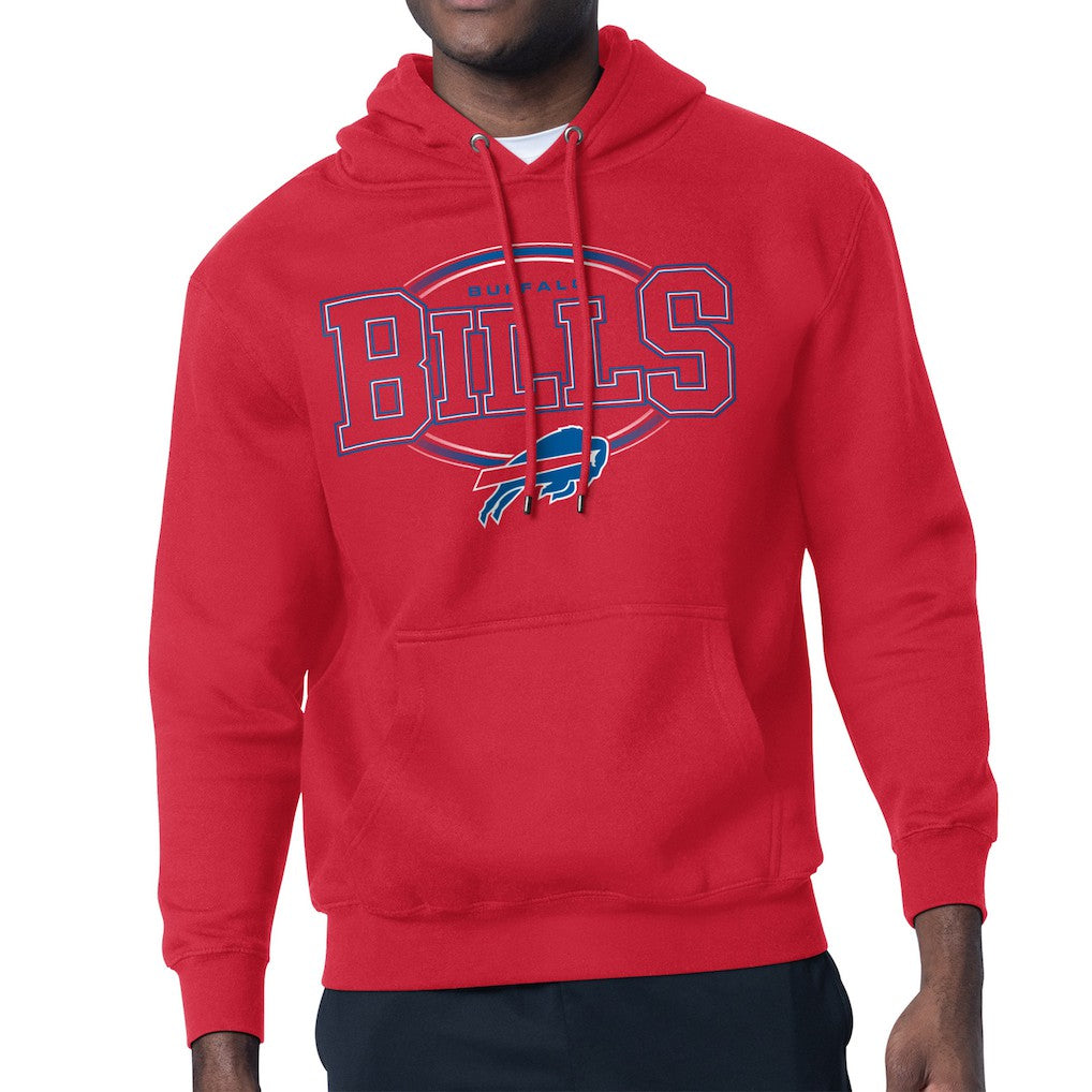 Buffalo Bills Starter Team Track Graphic Pullover Hoodie - Red Hoodies
