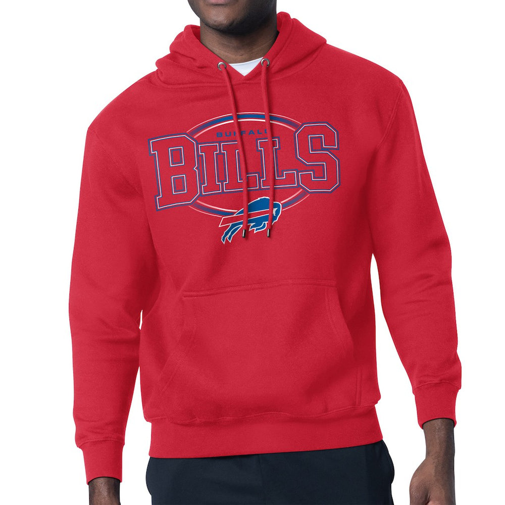 Buffalo Bills Starter Team Track Graphic Pullover Hoodie - Red Hoodies