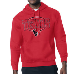Houston Texans Starter Team Track Graphic Pullover Hoodie - Red Hoodies