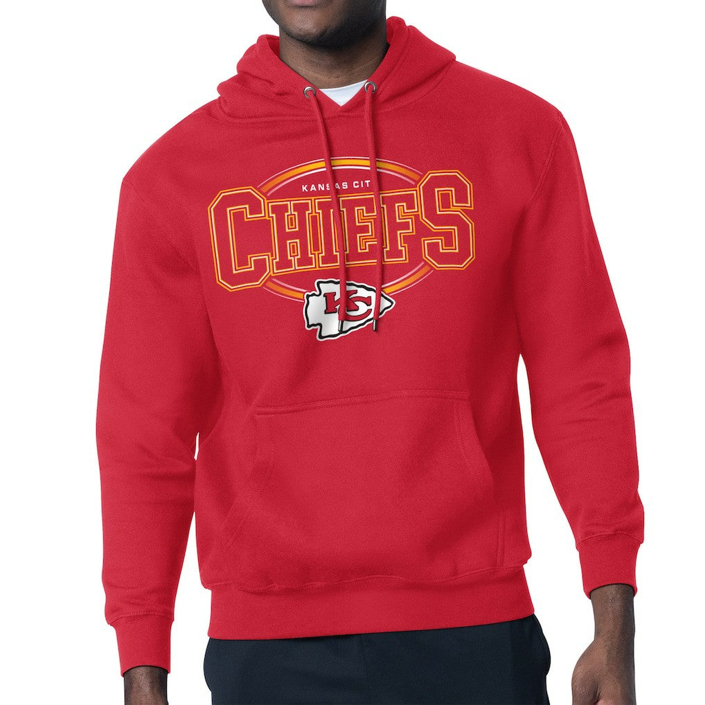 Kansas City Chiefs Starter Team Track Graphic Pullover Hoodie - Red Hoodies