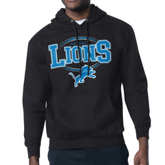 Detroit Lions Starter Team Track Graphic Pullover Hoodie - Black Hoodies