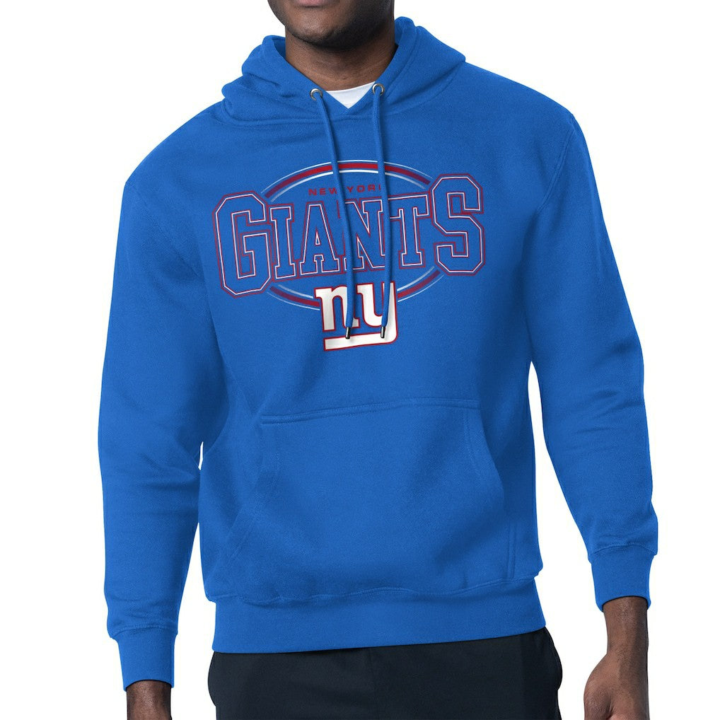 New York Giants Starter Team Track Graphic Pullover Hoodie - Royal Hoodies