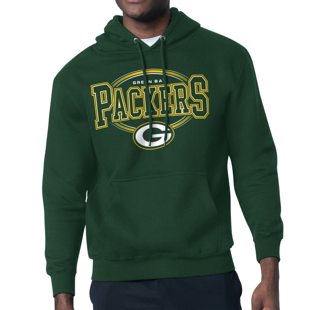 Green Bay Packers Starter Team Track Graphic Pullover Hoodie - Green Hoodies
